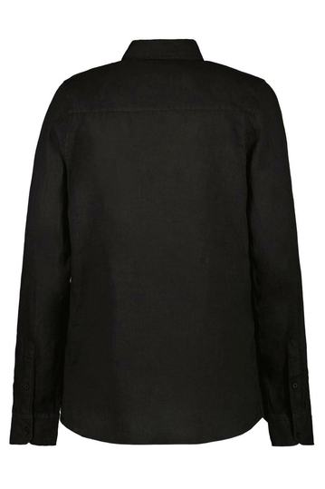 Cars Jeans λινό πουκάμισο μαύρο