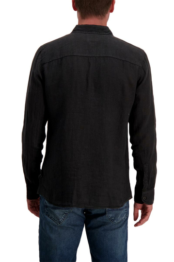 Cars Jeans λινό πουκάμισο μαύρο