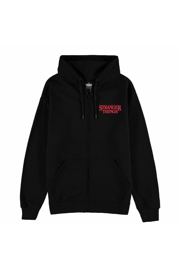 Difuzed Stranger Things Demogorgon Zip Hoodie Black