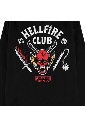 Difuzed Stranger Things Hellfire Club Zip Hoodie Black