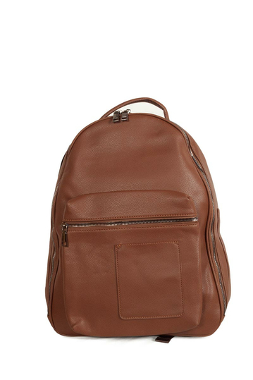 Eco Leather Backpack Brown