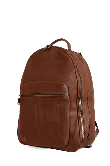 Eco Leather Backpack Brown