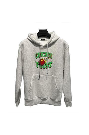 Φούτερ με κουκούλα και στάμπα Chicago Trust - γκρι