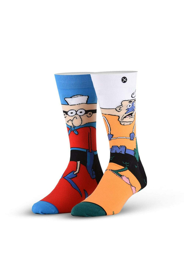 Odd Sox Mermaid Man & Barnacle Boy crew socks