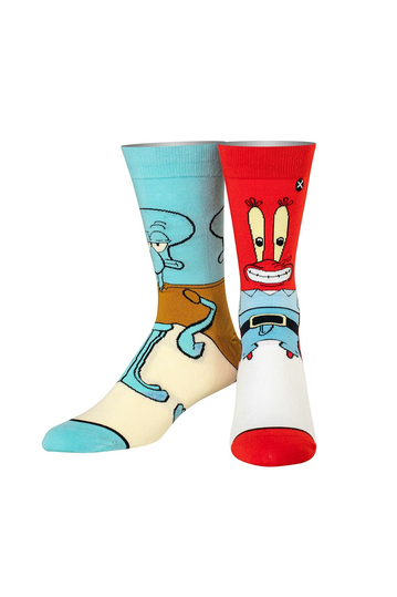Odd Sox Squidward & Mr. Krabs crew socks