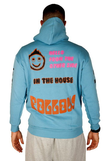 Hello From The Other Side Hoodie Light Blue