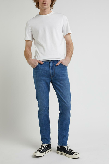 Lee Rider Slim Straight Jeans - Moody Blue