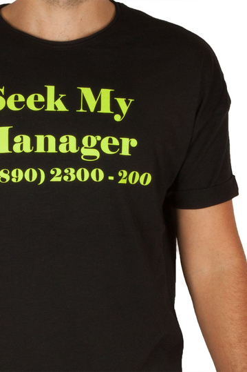 Sublevel T-shirt Seek My Manager Black