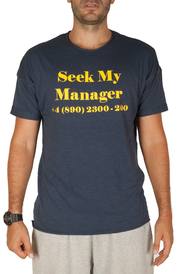 Sublevel T-shirt Seek My Manager Blue