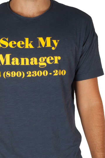 Sublevel T-shirt Seek My Manager Blue