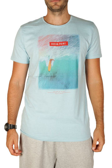 Sublevel T-shirt Ocean Point Light Blue