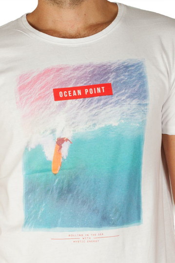 Sublevel T-shirt Ocean Point White
