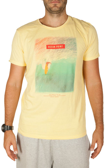 Sublevel T-shirt Ocean Point Yellow