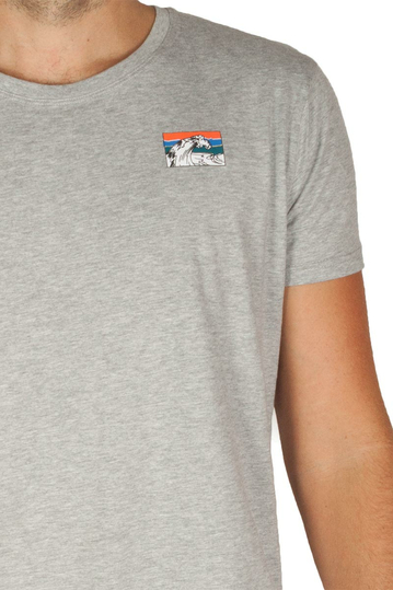 Sublevel T-shirt Catch The Waves Grey Melange