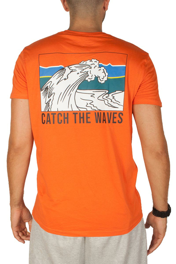 Sublevel T-shirt Catch The Waves Orange