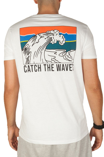 Sublevel T-shirt Catch The Waves White