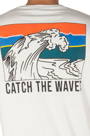 Sublevel T-shirt Catch The Waves White