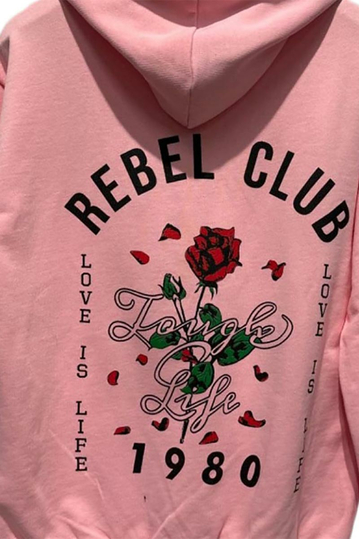 Rebel Club Hoodie Pink