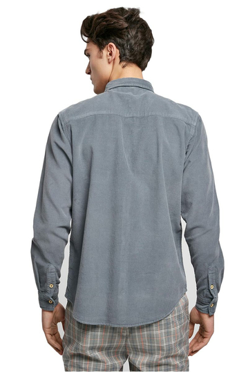 Urban Classics κοτλέ πουκάμισο dusty blue