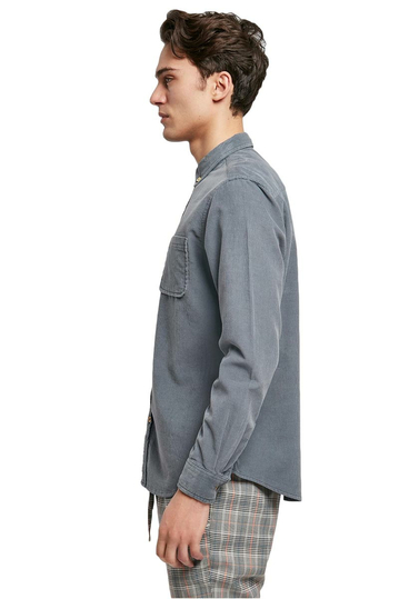 Urban Classics κοτλέ πουκάμισο dusty blue