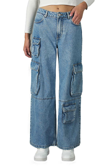 Alcott Multi Cargo Comfort Fit Jeans