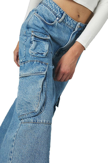 Alcott Multi Cargo Comfort Fit Jeans