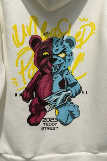 2023 Teddy Street Hoodie White