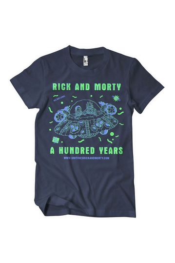 Rick & Morty A Hundred Years T-Shirt Navy