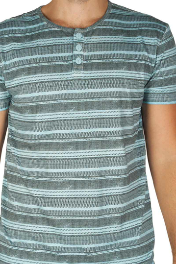 Sublevel Striped T-shirt Light Blue