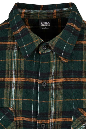 Urban Classics Boxy Fane Shirt Green-Orange