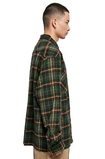 Urban Classics Boxy Fane Shirt Green-Orange