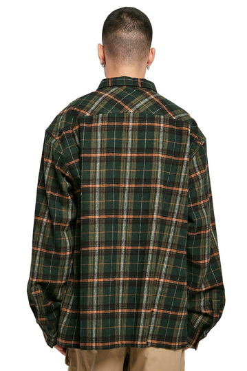 Urban Classics Boxy Fane Shirt Green-Orange