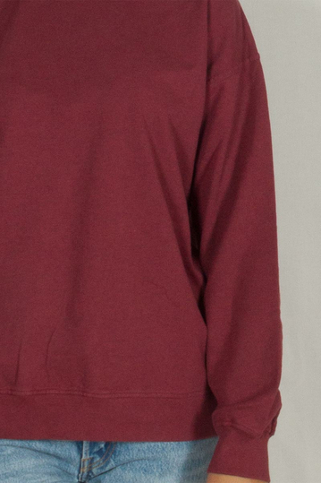 Thinking Mu women's sweatshirt deep red melange
