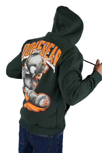 Dopebear Hoodie Forest Green