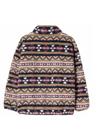 Kaotiko Navy Valley Pullover Fleece Jacket