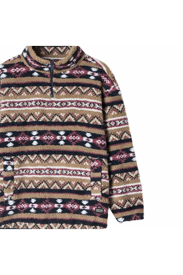 Kaotiko Navy Valley Pullover Fleece Jacket