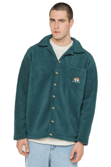 Kaotiko Eye Fleece Shirt Jacket Jade