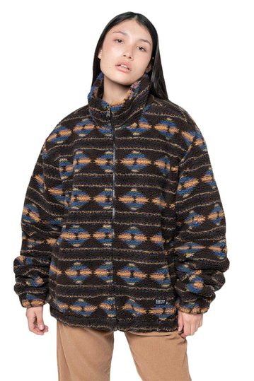 Kaotiko Brown Zion Fleece Jacket