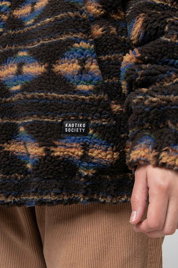 Kaotiko Brown Zion Fleece Jacket