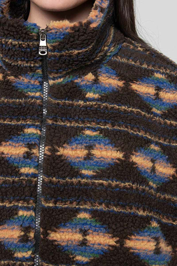 Kaotiko Brown Zion Fleece Jacket