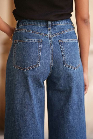 Oraije Colombe Wide Leg Jeans Blue Stone