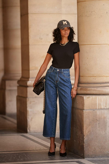 Oraije Colombe Wide Leg Jeans Blue Stone