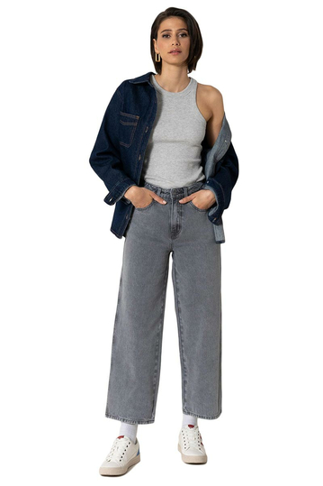 Oraije Colombe Wide Leg Jeans Light Grey