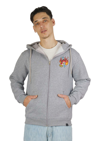 American Socks Guardian's Gate Zip Hoodie Grey