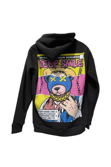 Keep Smile Hoodie Black