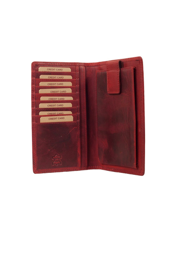 Hill Burry leather card and mobile case red