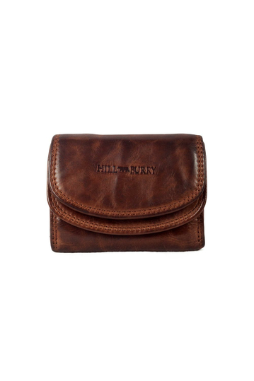 Hill Burry RFID leather wallet dark brown