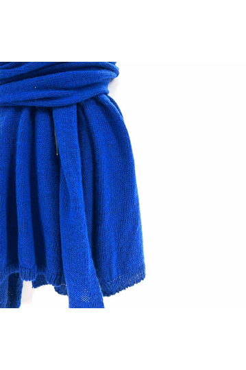 Πλεκτό κασκόλ μπλε ρουά