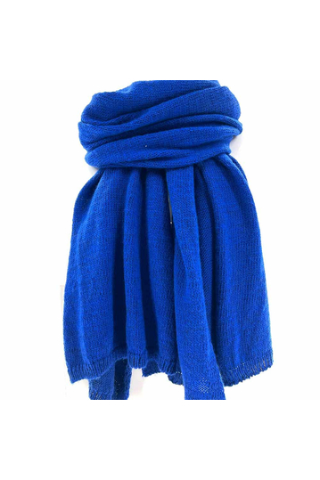 Knitted scarf royal blue