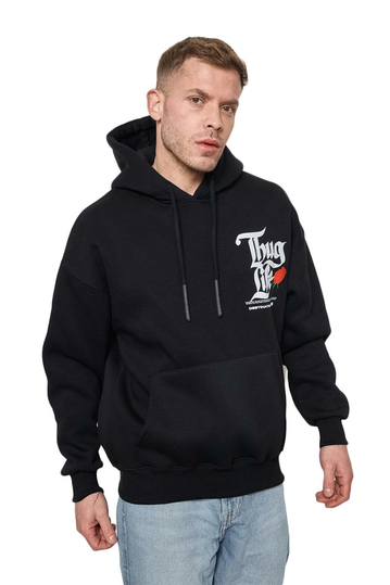 Μαύρο φούτερ Thug Life Tupac